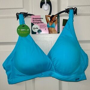 Kindly Yours NEW comfort stretch blue bra size XL